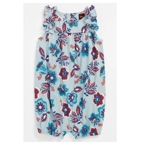NFS. Tea baby flutter button romper in Sea Gypsy 6-12